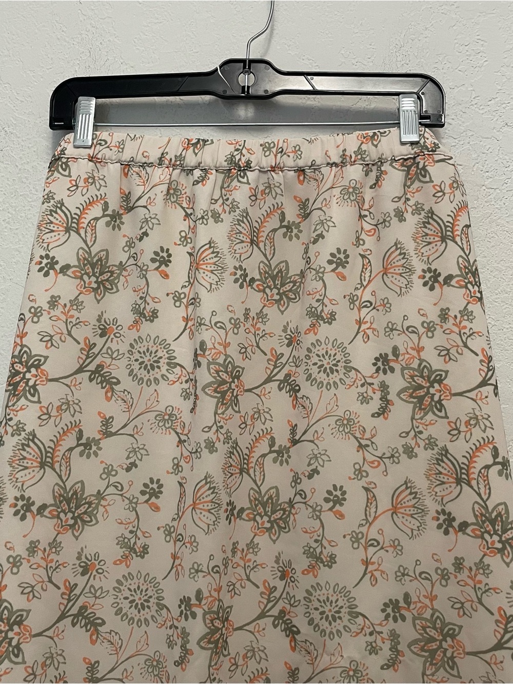 Coldwater Creek 1X floral maxi skirt flowy straight silhouette patterned border - Picture 2 of 5